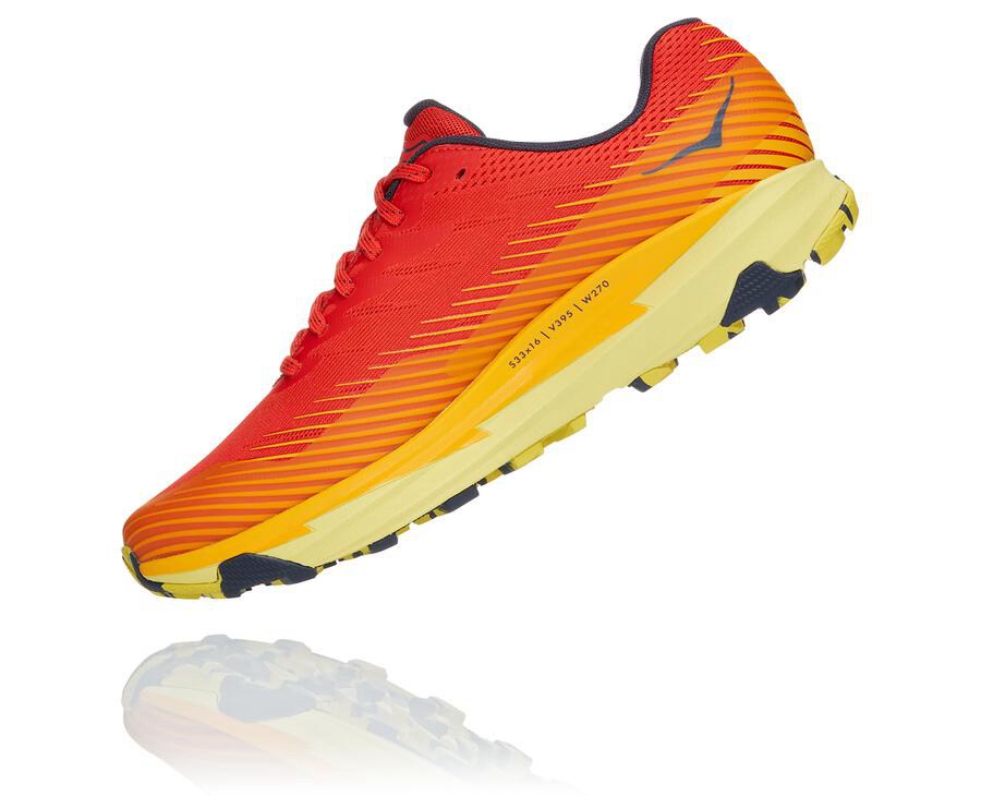 Hoka One One トレイルシューズ メンズ 赤 - トレント 2 - DQ2806759